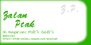 zalan ptak business card